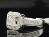 LADIES 10K WHITE GOLD .25C DIAMOND PAVE RIGHT HAND RING