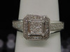 LADIES 10K WHITE GOLD .25C DIAMOND PAVE RIGHT HAND RING