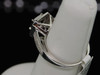 LADIES 10K WHITE GOLD .25C DIAMOND PAVE RIGHT HAND RING