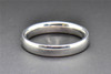 Comfort Fit Wedding Band 10K White Gold Plain Mens Engagement Ring 4mm SZ 10