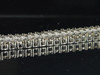 Mens 5 Row .925 Sterling Silver Diamond Tennis Bracelet Link Fanook Set 1/4ct