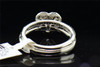 Princess Diamond Heart Bridal Set White Gold Wedding Engagement Ring 0.77 Ct.