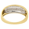 10K Yellow Gold Diamond Trio Set Matching 3D Engagement Ring & Band 0.69 Ct.