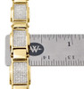 Diamond Statement Link Bracelet 10K Yellow Gold 8.5" Pave Round Cut 1.55 Ct.