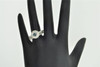 Diamond Bridal Set Blue Solitaire Engagement Ring Round Cut Band 14K White Gold
