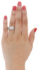 Diamond Engagement Wedding Ring 10K White Gold 3 Piece Pave Bridal Set 0.35 Ct.
