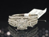 Ladies 14K White Gold Diamond Engagement Ring Wedding Band Bridal Set 1.31 Ct.