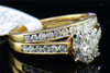 Diamond Princess Cut Solitaire Wedding Ring Ladies 14K Yellow Gold Bridal Set