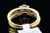 Diamond Princess Cut Solitaire Wedding Ring Ladies 14K Yellow Gold Bridal Set