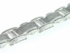 Mens Black Diamond Bracelet .925 Sterling Silver Round Cut Pave Link 6 Ct.