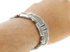 Mens Black Diamond Bracelet .925 Sterling Silver Round Cut Pave Link 6 Ct.