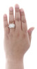 Diamond Engagement Wedding Ring Ladies 10K White & Yellow Gold Round Cut 2 Tcw.