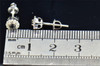 Black Diamond Solitaire Flower Studs Earrings Round Cut 10K White Gold 0.20 CT