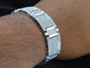 Mens .925 Sterling Silver Real White Diamond Tennis Bracelet Designer Link 5 Ct.
