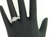 18k White Gold Solitaire Round Diamond Wedding Engagement Bridal Set Ring 1 Ct.