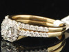 Diamond Solitaire Engagement Ring Ladies 14K Yellow Gold Round Bridal Set 3/4 Ct