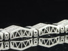 Mens 10K White Gold 6 ct. Genuine Diamond Bracelet Bangle Link Super Solid 58g