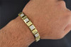 Diamond Link Bracelet Round Cut Pave Design 10K Yellow Gold 1.22 CT / 8.5 Inch