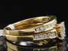 Ladies 14K Yellow Gold Diamond Engagement Ring Wedding Band Bridal Set 0.50 Ct.