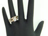 Damen-Verlobungsring, Ehering, Brautset aus 14-karätigem Gelbgold mit Diamanten, 0,50 ct.