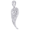 Diamond Mini Wing Pendant Mens .925 Sterling Silver Round Pave Charm 0.26 Tcw.