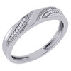 .925 Sterling Silver Diamond Trio Set Matching Engagement Ring & Band 0.25 Ct.
