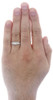 .925 Sterling Silver Diamond Trio Set Matching Engagement Ring & Band 0.25 Ct.