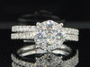 18k White Gold Round Solitaire Engagement Ring Wedding Band Bridal Set 1.56 Ct.