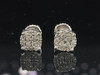 Unisex Diamond Studs 10K White Gold Round Cut Prong Setting 0.26 CT Earrings