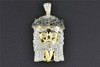 Diamond Mini Angel Pendant 925 Sterling Silver Yellow Finish 1.30 Charm 1/8 CT.