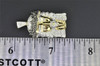 Diamond Mini Angel Pendant 925 Sterling Silver Yellow Finish 1.30 Charm 1/8 CT.