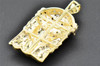 Diamond Mini Angel Pendant 925 Sterling Silver Yellow Finish 1.30 Charm 1/8 CT.