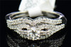 Round Diamond Solitaire Bridal Set 14K White Gold Engagement Ring 3/4 Tcw.