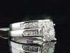 White Gold Solitaire Round Diamond 2 Piece Engagement Wedding Bridal Set 1.24 Ct