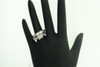 Diamond Bridal Set 14K White Gold Princess Baguette Cut Wedding Ring 1 Tcw.