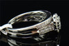 Diamond Bridal Set 14K White Gold Round Cut Halo Wedding Engagement Ring .60 Tcw