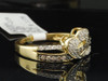 Ladies 10K Yellow Gold .26 Ct. Round Cut Champagne Brown Diamond Engagement Ring