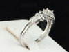 Ladies 10K White Gold Kite Halo Diamond Engagement Ring Wedding Band Bridal Set