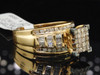 Ladies 14K Yellow Gold Brown Princess Cut Diamond Engagement Ring Wedding Bridal