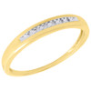 10K Yellow Gold Diamond Mens Ladies Engagement Ring Trio Set Wedding Band .10 Ct