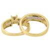 10K Yellow Gold Genuine Diamond Engagement Wedding Trio Bridal Ring Set 1/3 Ct.