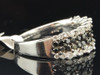 LADIES WHITE GOLD BLACK DIAMOND ENGAGEMENT RING WEDDING ANNIVERSARY BAND 1.21 CT