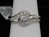 Diamond Solitaire Bridal Set Ladies 14K White Gold Round Engagement Ring 1/2 Tcw