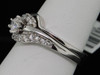 Diamond Solitaire Bridal Set Ladies 14K White Gold Round Engagement Ring 1/2 Tcw