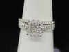 Princess Cut Diamond 3 Piece Bridal Set 14k White Gold Engagement Wedding Ring