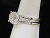 Princess Cut Diamond 3 Piece Bridal Set 14k White Gold Engagement Wedding Ring