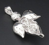 Diamond Mini Angel Pendant Sterling Silver Fully Iced Charm 0.25 Ct. w/ Chain