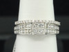 Princess Diamond Engagement Bridal Ring Set 14K White Gold Wedding Band 1 Ct.