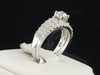 Solitaire Round Diamond Bridal Set White Gold Engagement Wedding Ring 1.40 Ct.