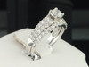 Solitaire Round Diamond Bridal Set White Gold Engagement Wedding Ring 1.40 Ct.